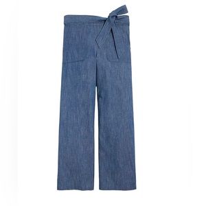 J.Crew Chambray Tie Waist Pants 6